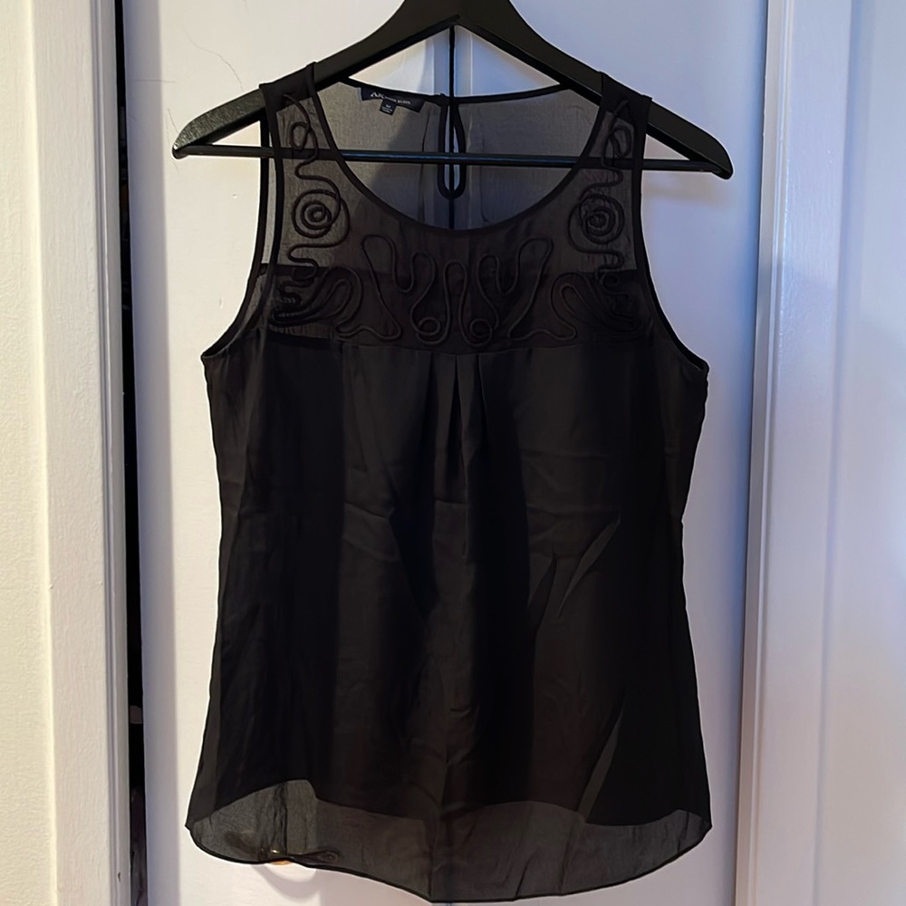 BN, never worn, Anne Klein Black sheer top